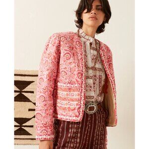 Alix of Bohemia "Hudson" Printed Jacket in Pink, size XS.